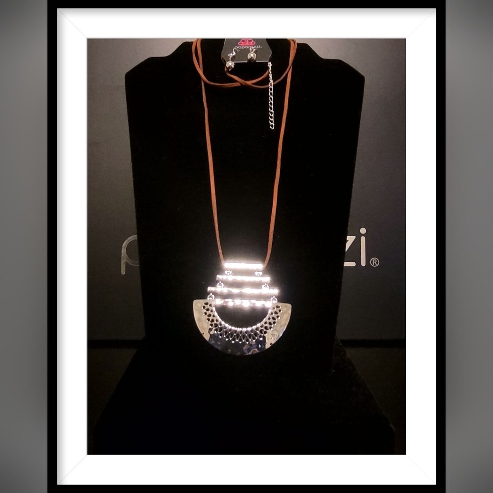 Paparazzi Jewelry Rise and Shrine Necklace and Earring set.